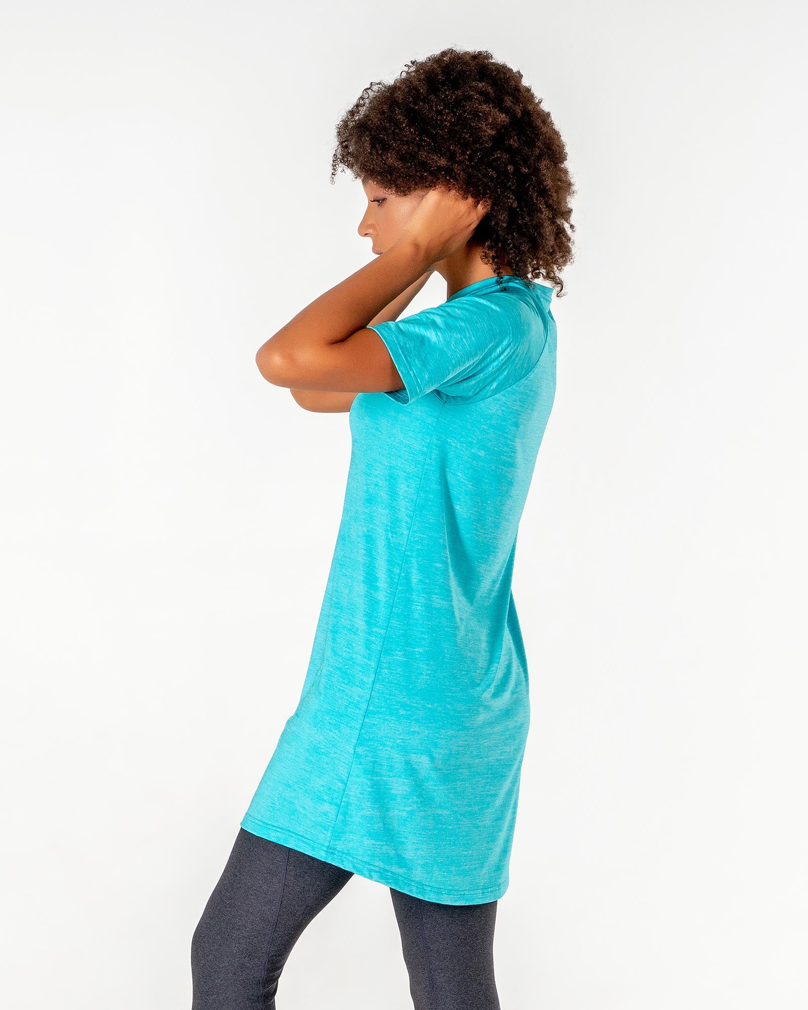 Teal tshirt dress online